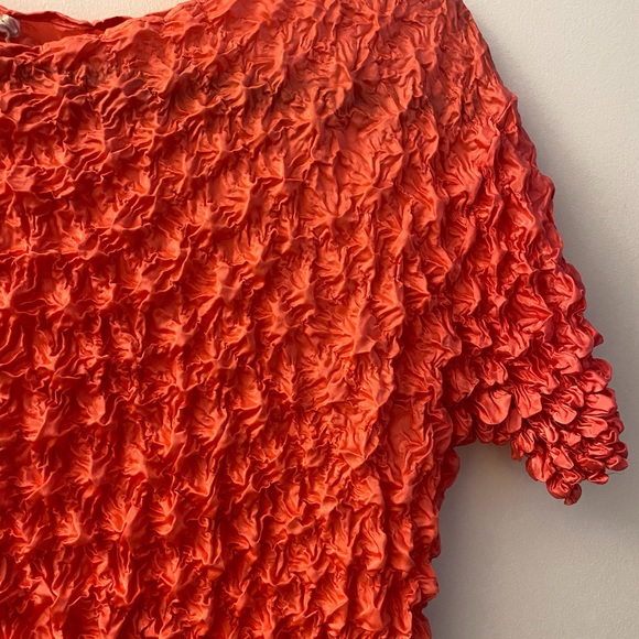 Vintage Y2K Coral Popcorn Top - Picture 2 of 3